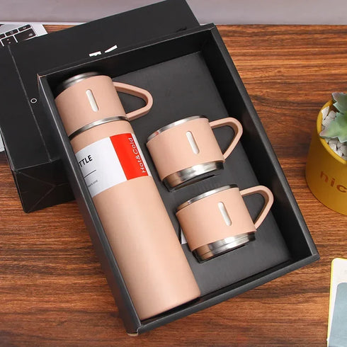 500ml Stainless Steel Insulated Bottle-Mug Set Thermos Bottle