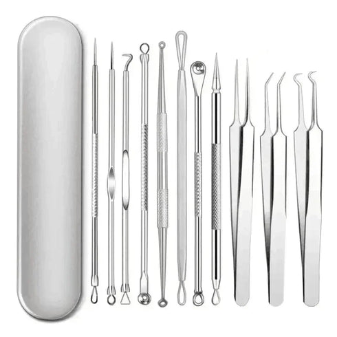 4–11 Piece Ingrown Hair and Blackhead Removal Tool Set – Professional Acne Extractor Needles and Pore Cleansing Kit for Deep Facial Skin Care