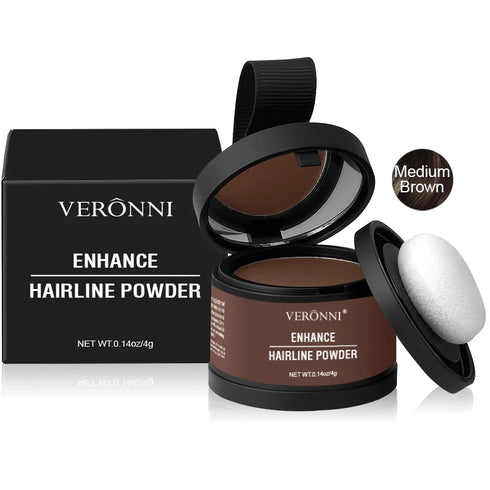 Instant Black Root Touch-Up and Natural Hairline Shadow Filler – Waterproof, Long-Lasting, Easy-to-Apply Powder Formula for Hair Coverage and Density Enhancement – 1 Full-Size Unit