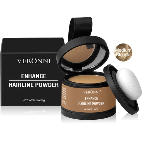 Instant Black Root Touch-Up and Natural Hairline Shadow Filler – Waterproof, Long-Lasting, Easy-to-Apply Powder Formula for Hair Coverage and Density Enhancement – 1 Full-Size Unit