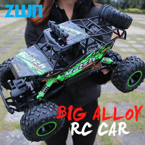 ZWN 4WD RC Car with LED Lights – 2.4G Radio Remote Control Off-Road Truck for Kids