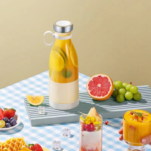 1pc Pink/White Portable USB charging Electric Juicer