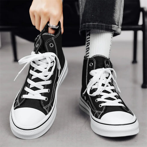 New Men's High Top Canvas-Comfortable Designer Shoes for Men