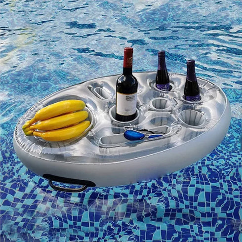 Summer Sea Bucket Cup Holder- Inflatable Swimming Pool Table-Beer Drink Tray