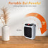 800W Wall-Mounted Space Heater with Adjustable Thermostat and Remote Control