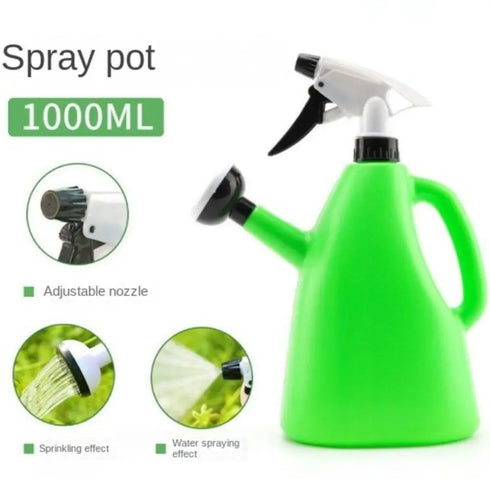 1L Adjustable Pressure Plastic Watering Can - Garden Plant Sprayer