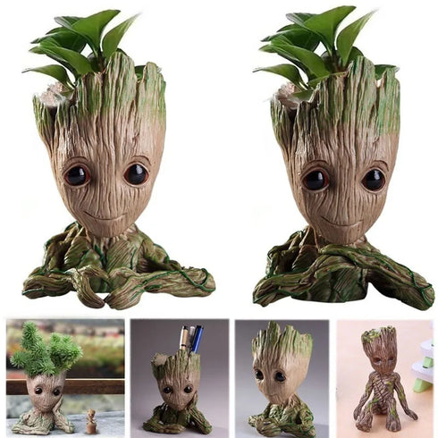Groot Succulent Planter - Mini Tree Man Figurine for Garden, Office, Home