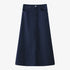 Pinstripe Denim Skirt for Women – Casual Ankle-Length A-Line Skirt