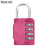 4 Dial Digit Combination Lock Metal Code Lock Password Lock Waterproof Rust-proof Luggage Padlock Travel Accessories