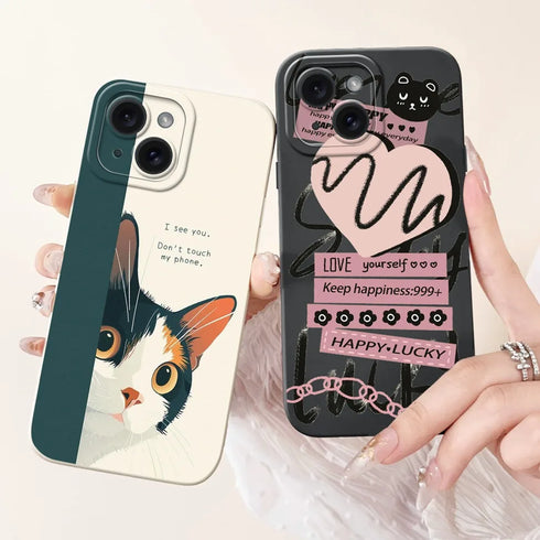 Jueeboy Protective Soft Silicone Phone Case – Cute and Artistic Designs for iPhone 14 Series