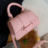 Women’s PU Leather Chain Shoulder Bag – Ribbon Buckle Square Crossbody Handbag for Parties