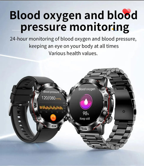 Smartwatch ECG+PPG Fitness Tracker Health Monitoring- Waterproof Voice Assistant
