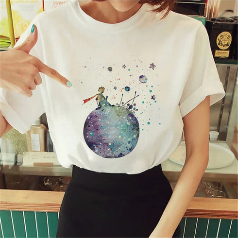 Women's Graphic Print T Shirt-Short Sleeve O Neck Shirts