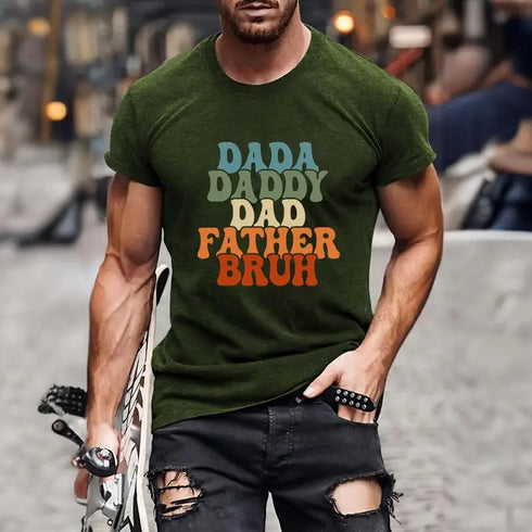 Father's Day Letter Print Best Dad Ever Tshirt Summer Casual Loose Fathers Day Gifts Tshirt With Short Sleeve From Daughter For