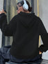 Casual Long Sleeve Drawstring Hoodies Sweatshirt - Women's Clothing