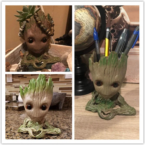 Groot Succulent Planter - Mini Tree Man Figurine for Garden, Office, Home