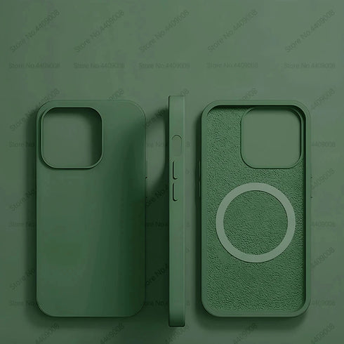 Liquid Silicone Magnetic Cases For iPhone 15 14 11 13 12 Pro Max Plus For Magsafe Case Wireless Charge Cover Phone Accessories