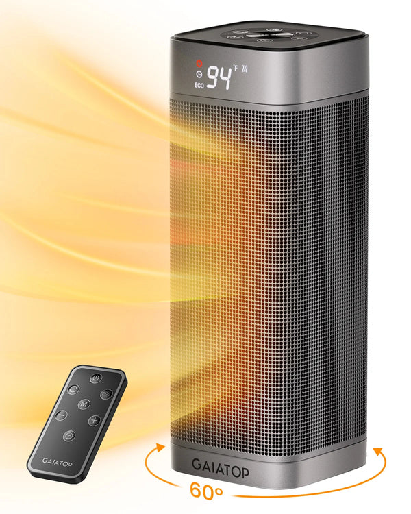 Electric Fan Heater with 3 Speed Settings and Portable Design (1200W-2000W)