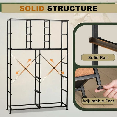Wood Top Makeup Dressing Table with Storage for Bedroom and Hallway - Women's Furniture Closet