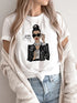 Graphic Printed T Shirt for Women-Fashion Style Short Sleeve Tops