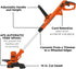 Electric String Trimmer with Auto Feed - Lightweight Design, Adjustable Handle and Height, Easy Weeding