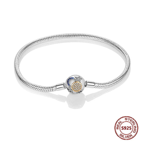 925 Sterling Silver Heart Charm Bracelet with AAA Zircon – Trendy and Elegant Jewelry for Women, Perfect for Parties & Special Occasions