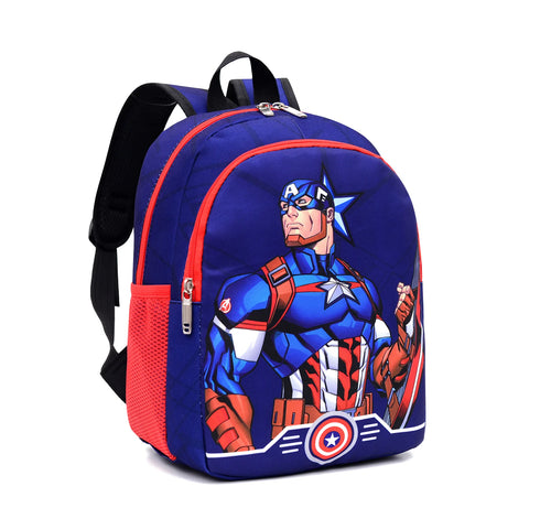 Disney Spiderman & Captain America Backpack for Kids - Cartoon School Bag for Boys