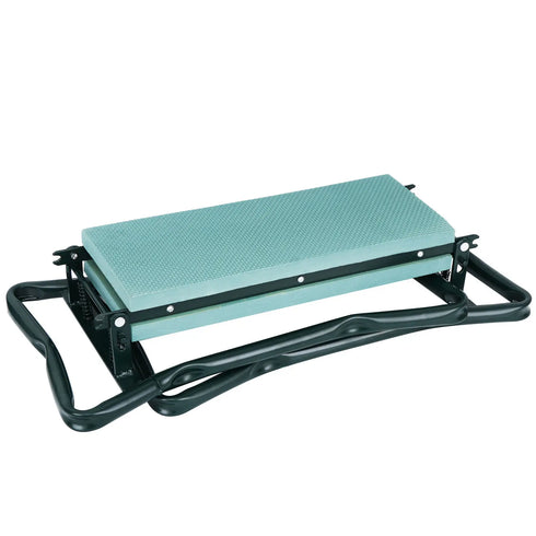 Foldable Garden Kneeler Bench with Soft Cushion Seat Pad and Tool Pouch - Outdoor Gardening Helper