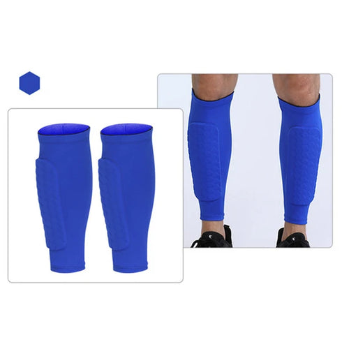 Professional Compression Shin Guard Sleeves – Honeycomb Anti-Collision Protection for Sports