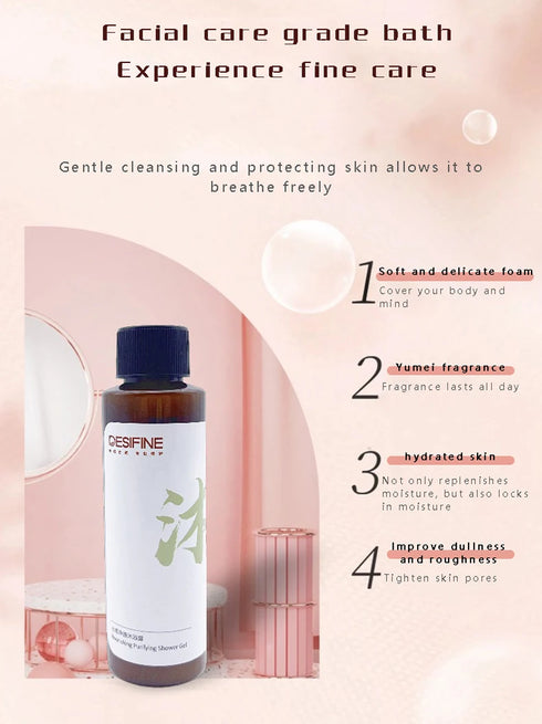 Luxurious Moisturizing Shower Gel: Hydrates, Locks in Water, Easy Rinse - Non-Slip, Non-Sticky