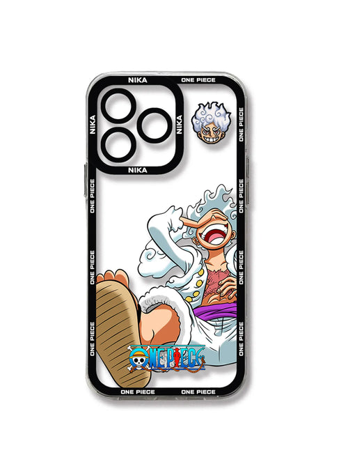 Japan Anime Luffys Gear 5 Phone Case For iPhone 15 14 13 12 Mini 11 Pro Max X XR XS 8 SE 2020 Plus One Pieces Transparent Cover