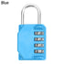 4 Dial Digit Combination Lock Metal Code Lock Password Lock Waterproof Rust-proof Luggage Padlock Travel Accessories