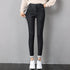 Women's High-Waisted Skinny Jeans – Thick Denim Pencil Pants for Winter
