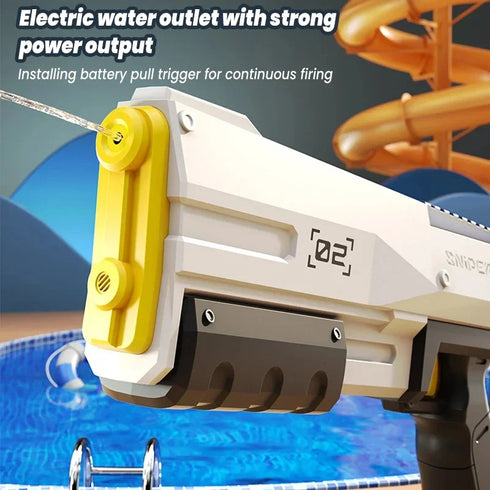 Automatic Large Capacity Water Gun - Electric Water Absorbing Spray Blaster for Kids