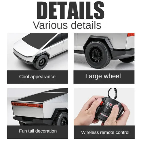 Explosive Cyberpickup Electric Car - Cool Tesla RC Toy for Kids - Remote Control Car Toy
