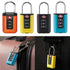 Anti-theft 3 Digit Combination Lock TSA Customs Password Lock Suitcase Luggage Coded Lock Cabinet Lock Contrast Color Padlock