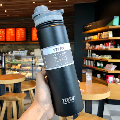 750ml Tyeso Stainless Steel Thermos Bottle-Flask Insulated Water Bottle