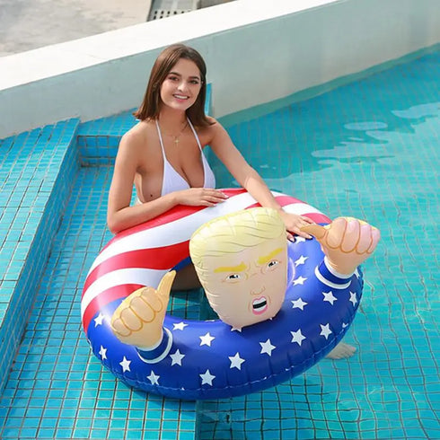 American Flag Swimming Ring-Trump Pool Ring-Inflatable Swimming Pool Floating Ring