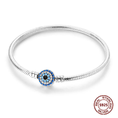 925 Sterling Silver Heart Charm Bracelet with AAA Zircon – Trendy and Elegant Jewelry for Women, Perfect for Parties & Special Occasions