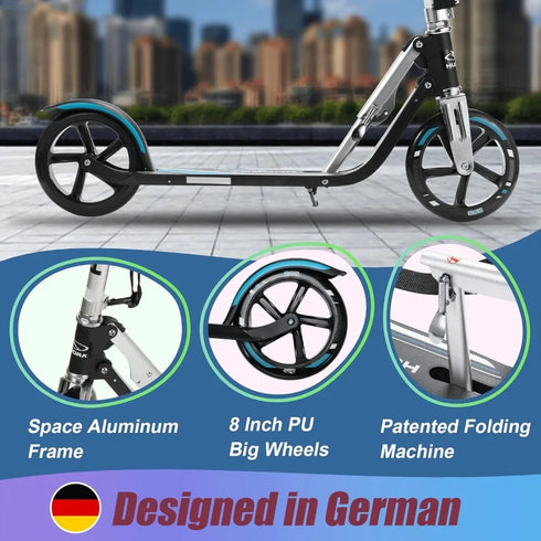 Scooter for Kids, Teens and Adults - Big Wheel Scooter for Ages 8+