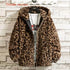 Men's Thick Leopard Print Hooded Jacket – Stylish, Warm, and Comfortable