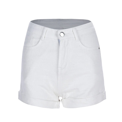 Summer High Waisted Denim Shorts-Women Baggy Jean Shorts