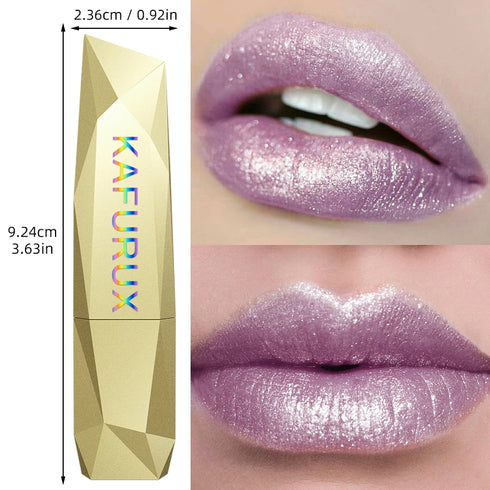 Moisturizing Glitter Lipstick – Dual Function Lip Gloss & Balm, Glitter Pearl Colors, K7021