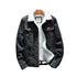 Men's Winter Vintage Fleece-Lined Denim Jacket | Trendy Korean-Style Cotton-Padded Casual Coat