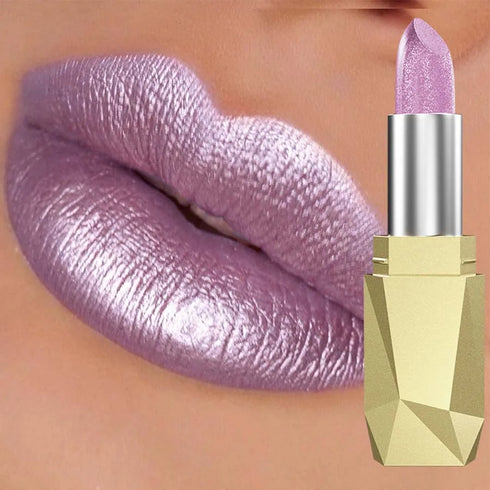 Moisturizing Glitter Lipstick – Dual Function Lip Gloss & Balm, Glitter Pearl Colors, K7021