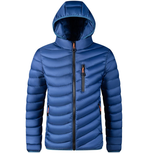 Men’s Lightweight Hooded Parka – Cotton-Padded Windbreaker Jacket for Winter
