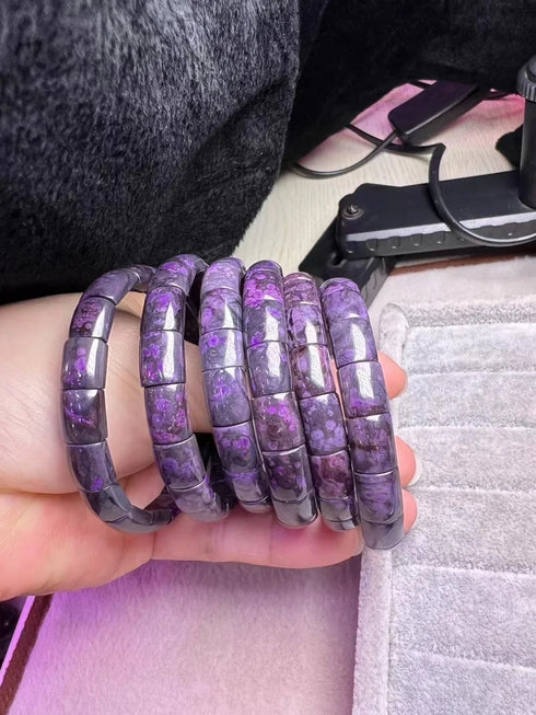 Natural Sugilite Beads Bracelet – Magnetic Field Energy Jewelry