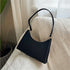 Women's Vintage Crocodile Pattern Felt Underarm Bag Shoulder Handbag Clutch