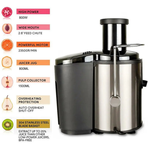 800W Juice Container, Electric Juice Machine Fruit Extractor