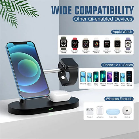 3 in 1 macsafe Magnetic Wireless Charger-Fast Charging Station-For iPhone/Apple Watch/Airpods Pro